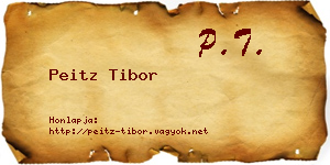 Peitz Tibor névjegykártya
